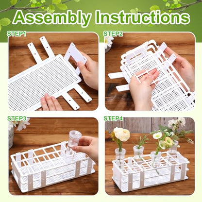 Willinglong 22 Pcs 60ml Large Floral Tubes with Rack Holder Set for Milkweed Cuttings Floral Stem Water Tubes for Fresh Flowers Raising Caterpillars Monarch Butterfly Habitat Flower Arrangements