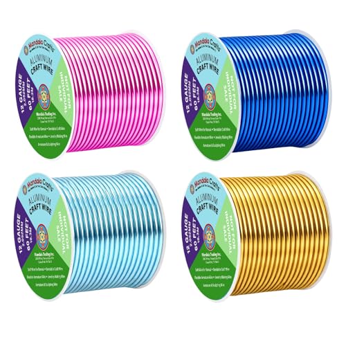 Mandala Crafts 12 Gauge Pastel Anodized Aluminum Craft Wire, 240 FT