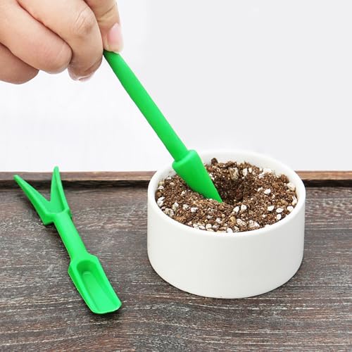 Mini Gardening Succulent Transplant Tool Kit 6-Piece Indoor Plant Care Set Green