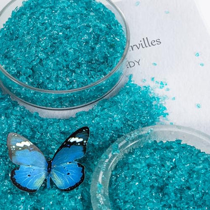 Turquoise Fine Crushed Glass for Resin Art & Crafts - color: Turquoise
