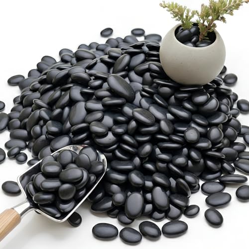 3/8-Inch Plant Decorative Gravel-12 Pounds Natural Black Decorative Pebbles - color: Black, size: 12LB