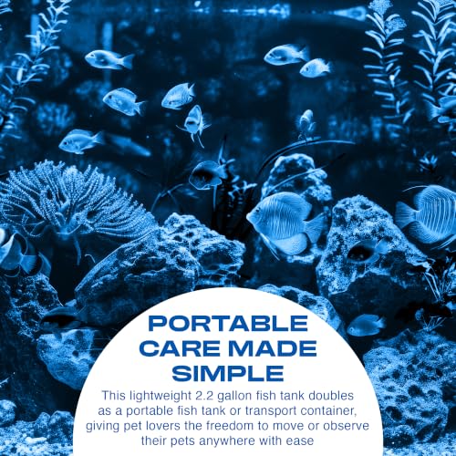 Penn-Plax Small World Habitat – Portable Clear and Transparent Plastic Tank – Excellent for Small Critters and Creatures – Easy to Clean & Handle – 2.2 Gallon, Assorted - size: 2.2 Gallon
