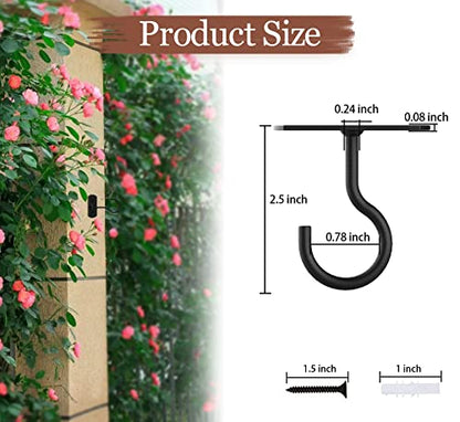 20Pack 2.5in Ceiling Hooks Bulk for Hanging Plants Black - color: Black, size: 2.5In 20Pack