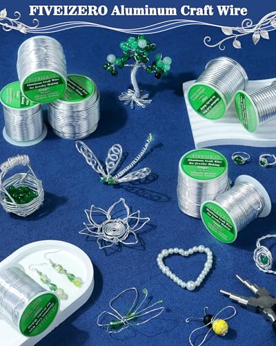 FIVEIZERO 9 Gauge Wire Aluminum Craft Wire,33ft Sliver Jewelry Wire | Bendable Metal Wire;3mm Wire for Jewelry Making,Wire Wrapping,Floral Sculptures,Clay & Christmas Ornaments Crafting - size: 9 Gauge