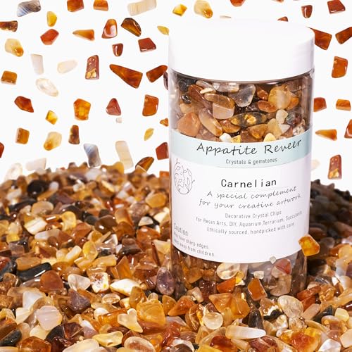 Carnelian Agate Crystal Chips 2lbs 2000+pcs Natural Aquarium Gravel Rocks Polished Crushed Stone Pieces Fish Tank Pebbles Vase Filler Irregular Shaped Tumbled Gemstone for Indoor Decor - color: Carnelian Agate, size: 2LB