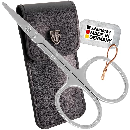 3 Swords Germany - brand quality STAINLESS STEEL CURVED CUTICLE SCISSORS (1 PIECE) with round tips for DIABETICS - manicure pedicure - nail care by 3 Swords - Made in Germany - color: Cuticle Scissors - Round Tips