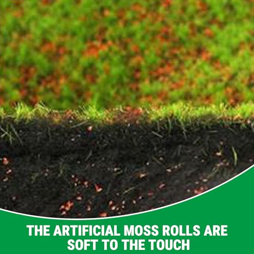 Maxmartt Fake Moss for Crafts 39" x 39" Faux Moss Mat for Plants Indoor Green Artificial Moss Rug for Decorating Planters Crafts DIY Table Centerpieces Fairy Garden Floral Wedding 100 x 100cm