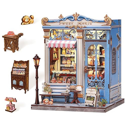 Book Nook Kit for Adult and Teens, French Dessert Miniature House Kit - color: Sweet Marie