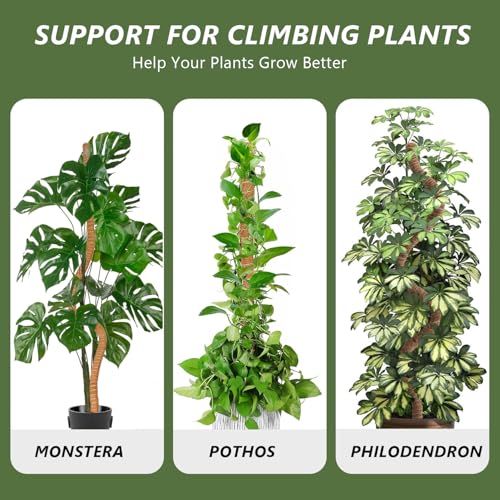 MAFONE 2 Pack 28” Bendable Moss Pole Monstera Plant Support | Bendable Stakes for Potted Climbers Tall Sticks Indoor Trellis Plant Pole Moss Plant Stick Support Stake Kit - size: 28inch