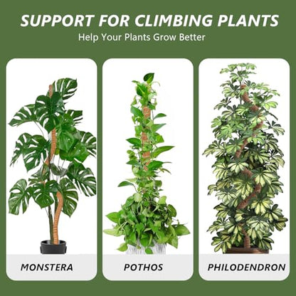 MAFONE 2 Pack 28” Bendable Moss Pole Monstera Plant Support | Bendable Stakes for Potted Climbers Tall Sticks Indoor Trellis Plant Pole Moss Plant Stick Support Stake Kit - size: 28inch