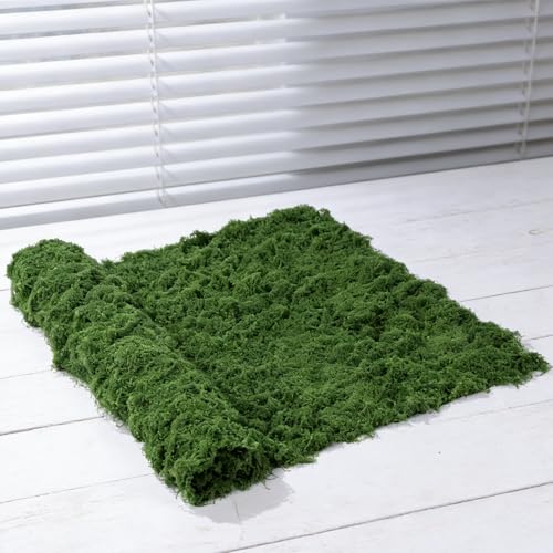 Artificial Moss Mat (39" x 78"), Large Fake Moss Sheet for Crafts & Planters, Realistic Green Moss Roll Capable of Creating Seamless Moss Walls, Table Runners, Fairy Gardens & Wedding Decor