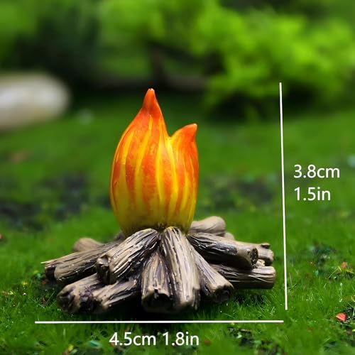 Miniature Garden Gnome Set with Campfire, 4 Piece Funny Gnome Figurines, Decorative Outdoor and Indoor Plant Pot Ornaments - style: Funny Gnomes