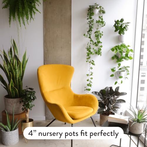 Make Good PlantPod Luxe - Self-Watering Wall Planters (Set of 6) - Easy to Water and Install - Lightweight - Design Your Own Vertical Garden - Wall Planters for Indoor Plants - color: White