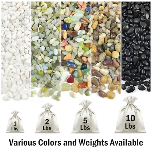 FANTIAN 5 lbs Jade Pebbles for Indoor Plants,1/4 inch Polished Gravel Rocks for Plants, Succulents, Cactus, Vases, Terrarium and Outdoor Gardening - size: 5 pounds, style: Jade