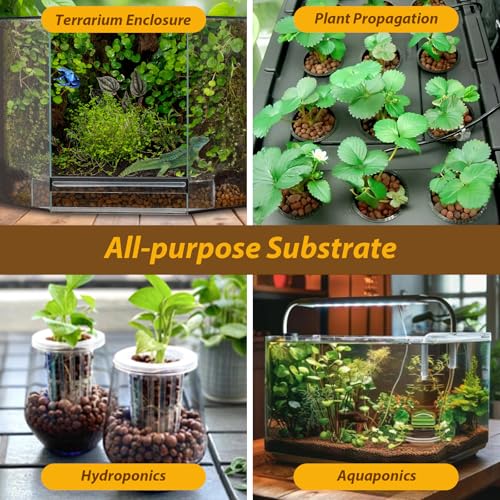 Legigo 2 LB Organic Expanded Clay Balls Terrarium Substrate for Reptiles | Drainage & Humidity Control, Reusable Leca Balls for Bioactive Setups, Reptile Enclosures, Hydroponics, Aquaponics & Plants - color: 2LBS