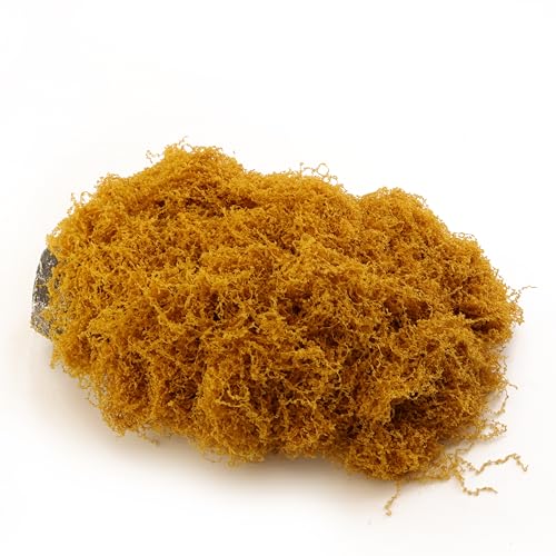 Caiyjhao Artificial Moss Crafts Fake Moss Used for Flower Wall Decoration, Arbitrary DIY, Fairy Garden, Wedding, Flower Baskets, Potted Plants, Glass Vase Filler (Yellow 3.5oz) - color: yellow