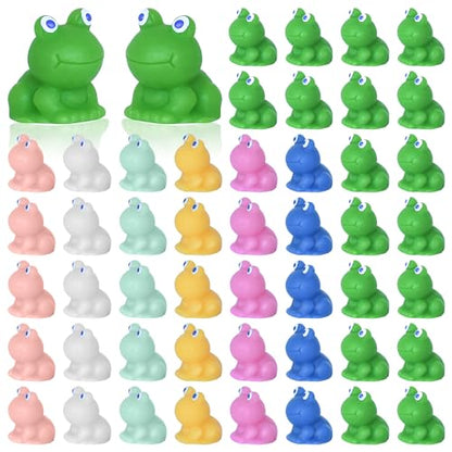 Tindobewan 50 PCS Tiny Frog Mini Resin Frogs for Craft