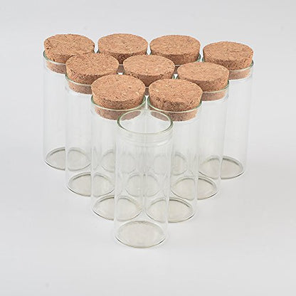 30x70mm 30ml Glass Vials Jars Test Tube with Cork Stopper Empty Glass Transparent Clear Bottles 12pcs (12, 30ml-30x70mm) - size: 30ml-30x70mm