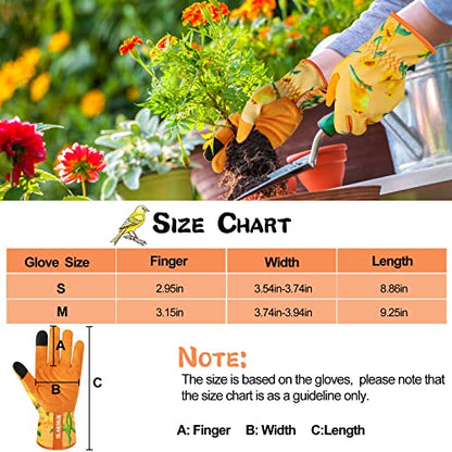 Gardening Gloves for Women, Garden glove, Garden Gifts for Gardener - size: Small, style: B-canary