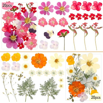 120 PCS Real Pressed Flowers, Natural Dried Pressed Flowers for Resin, Dried Florals Dry Flowers Leaves Kit with Tweezers for Scrapbooking DIY Art Crafts, Mother’s Day Birthday Gift - size: 120 Pcs Pressed Dried Flowers with Tweezers
