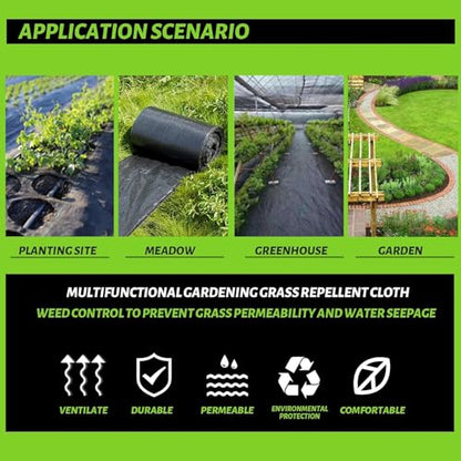 6x300FT Weed Barrier Landscape Fabric Heavy Duty, 3.2oz Durable Geotextile Fabric, Weed Block Gardening Ground Cover Mat, Weed Control Garden Cloth for Landscaping, French Drains, Yard Driveway - size: 6x300ft