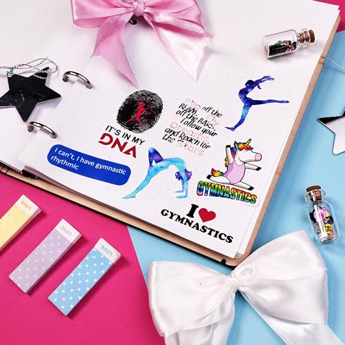 100Pcs Gymnastics Stickers, Water Bottles - Gymnastics Party Supplies, Gifts for Women & Men - color: Gymnastics Stickers