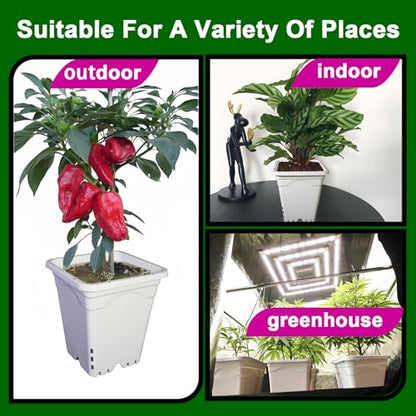 HG9X9SW 9"x9" Square White Pot, 10" Tall Pack of 24 - size: 9"x9"-24PCS