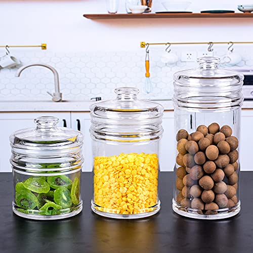 35 oz Reinforced Small Acrylic Storage Jar, Airtight Lid Cookie Jar | Suitable for Cookies, Dried Fruits, Nuts, Herbs,Cereals,etc - size: Standard 1030 ml