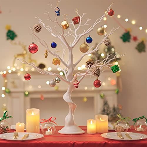Tree Centerpieces for Weddings 30in - Decorative Ornament Display Tree for Tables, Tree Branches for Decoration, White Artificial Manzanita Tree Centerpiece for Christmas Birthday Party Decor - size: 2ft 6in