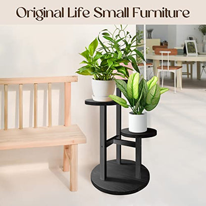 GEEBOBO 3 Tier Plant Stand Indoor - color: Black - 3 Tier