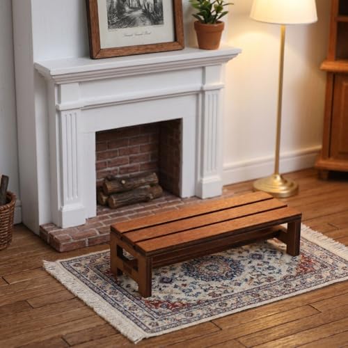 Garneck 3pcs Miniature Wooden Bench Set 1:12 Dollhouse Furniture Bench Mini Simulation Furniture Mini Chair Decor for Fairy Garden and Tabletop Micro Landscape Tiny House Decor