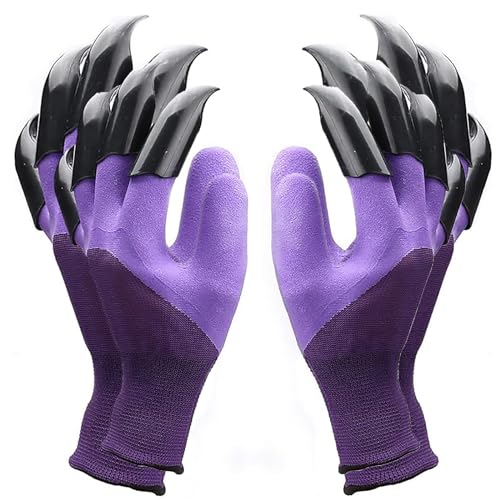 Garden Gloves with Claws for Women and Men,One Size - color: Purple