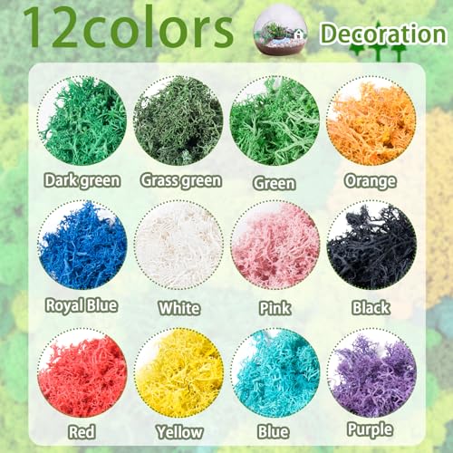 3.5oz Fake Grass Green Moss for Crafts - color: Grass Green