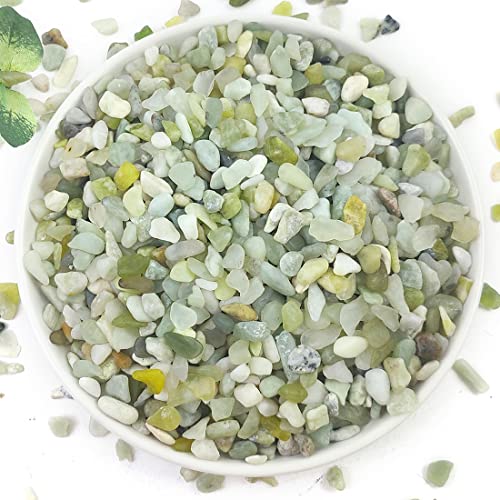 0.5LB Succulent and Cactus Gravel Pebbles, 1/5 Inch Natural Decorative Polished Stones, River Rocks for Vases, Aquariums, Terrarium and Outdoor Gardening, Mixed Color (Jade) - color: Jade