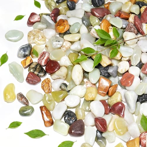 10 lbs Pebbles for Indoor Plants,1/2 Inch Stones for Plants | Small Colorful Pebbles,Suitable for Vases, Cactus Potted Plants, Fish Tanks,Fountain - color: Mixed Color, size: 1/2 Inch 10 LB