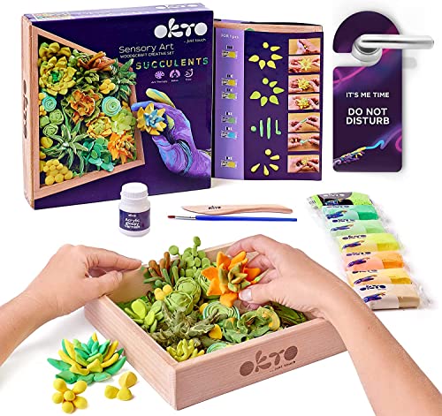Art Kit Energy | Succulents Art Set 3D for Home Wall Decor | Craft Kits for Adults and Teen | Craft Box with Modeling Clay for Succulents | Hobby Kits Succulent DIY Kits