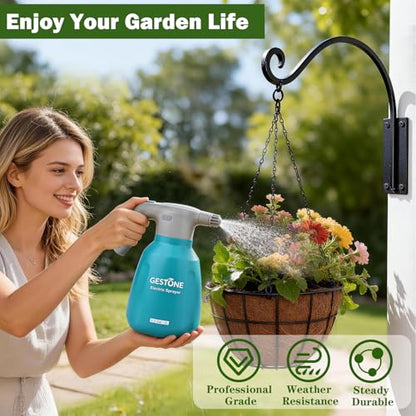 Heavy Duty 12 Inch Plant Hangers Bracket Outdoor 2 Pack Bird Feeder Hanger | 50LBS Capacity, Rust-Proof Metal Wall Hook, Outdoor Hand-Forged, For Hanging Plants, Bird Feeder, Wind Chime, Flower Baskets - size: 12in-2Pack
