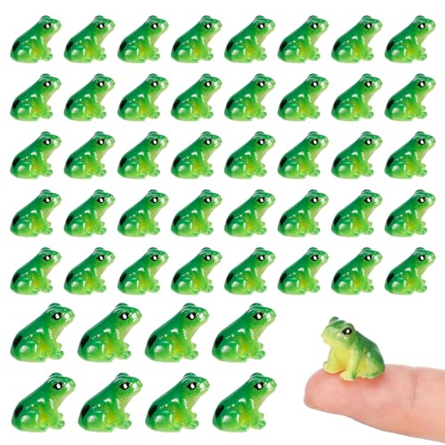 100 Pcs Mini Resin Frogs, Tiny Green Frogs Mini Frog Figurines