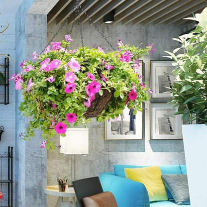 Heybe Swivel Hanging Basket Chains 23 Inches 4 Leads Hanging Chains Flower Pot Hanger Replacement Plant Hangers for Planters and Lanterns, Pack of 3 (4 Legs-Swivel) - style: 4 Legs-Swivel