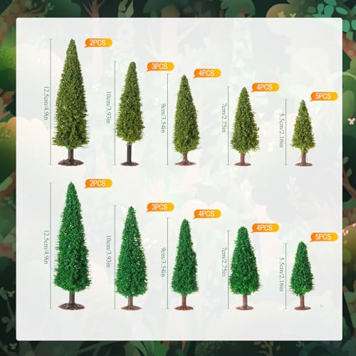 Skylety 35 Pcs Miniature Model Trees,Green,Tree - color: Green, size: Tree