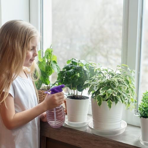 18 Pack Plant Saucers of 6 inch & 8 inch & 10 inch , Durable Plant Trays for Indoors Outdoors, Clear Plastic Flower Plant Pot Saucer, Made of Thicker, Stronger Plastic, with Taller Design (6"+8"+10") - size: 6"+8"+10"