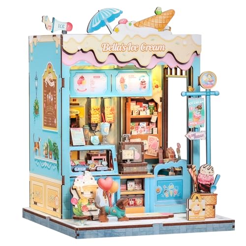 Cutefun Book Nook Kit - DIY Miniature Dollhouse Kit for Adults and Teens - color: Bella's Ice Cream