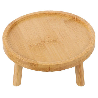 DOITOOL Wooden Indoor Plant Stand 4.33 Inch Flowerpot Tray Lightweight Decorative Plant Stool for Succulents Vase Display Shelf for Home Tabletop - size: 10.00X10.00X7.50CM