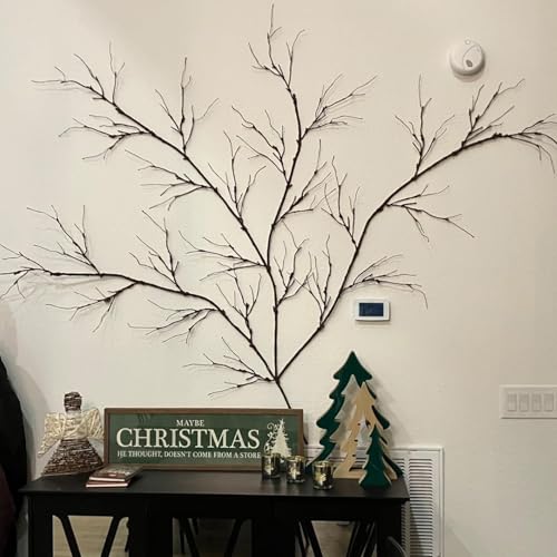 4Pcs Artificial Creepy Flexible Tree Branches Twigs Garland Halloween Decor | Bendable Faux Cherry Blossom Wood Craft Grape Cane Vines Plants Stick Wall Hanging Limbs For Jungle Event Decoration