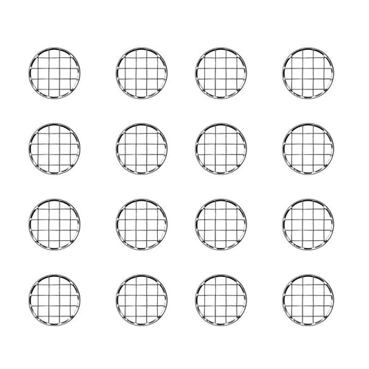16 Pcs Metal Mason Jar Lid Inserts - Square Grid Flower Frog Lids for Floral Arrangements, Floral Organizer Holders for Regular Mouth Mason Canning Jars (Silver)