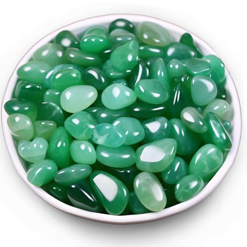 Polished Aventurine Crystal Set, 0.4", 128 Pcs - Handpicked Tumbled Stones and Crystals Bulk for Healing, Reiki, Meditation, Witchcraft and Home Decor - color: Aventurine, size: 0.4"