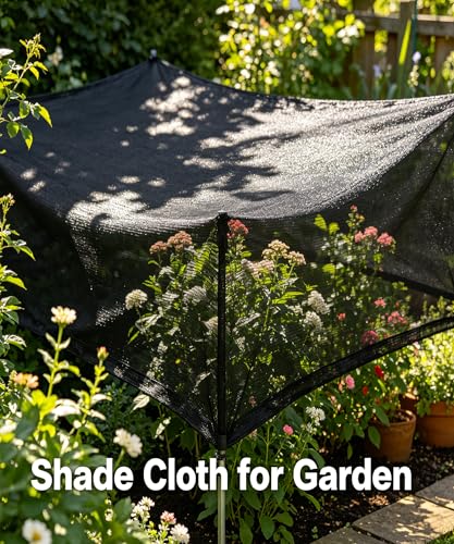 40%-50% Black Shade Cloth for Garden, 10x8FT Sun Block Mesh Tarp | Sun Shade Cover for Plants Cover, Greenhouse, Patio, Vegetables, Chicken Coop, Shade Net for Outdoor Protection - size: 40%-10 FT x 8 FT