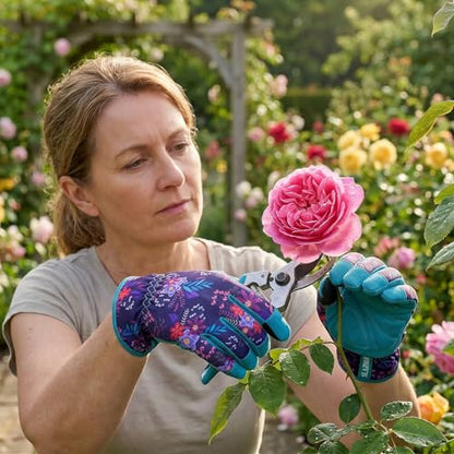 Gardening Gloves for Women, Garden glove, Garden Gifts for Gardener - size: Medium, style: M-daisy