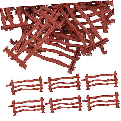 Toyvian Fence Model Toy Mini Decorative Fence Ornament with Buckle Connection DIY Accessories for Garden Flowerbed Farm Patio Lawn Decor Kids Role Play and Tabletop Display