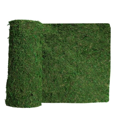 1 Roll Artificial Moss Mat, 11.81x39.37 Inch Green Runner